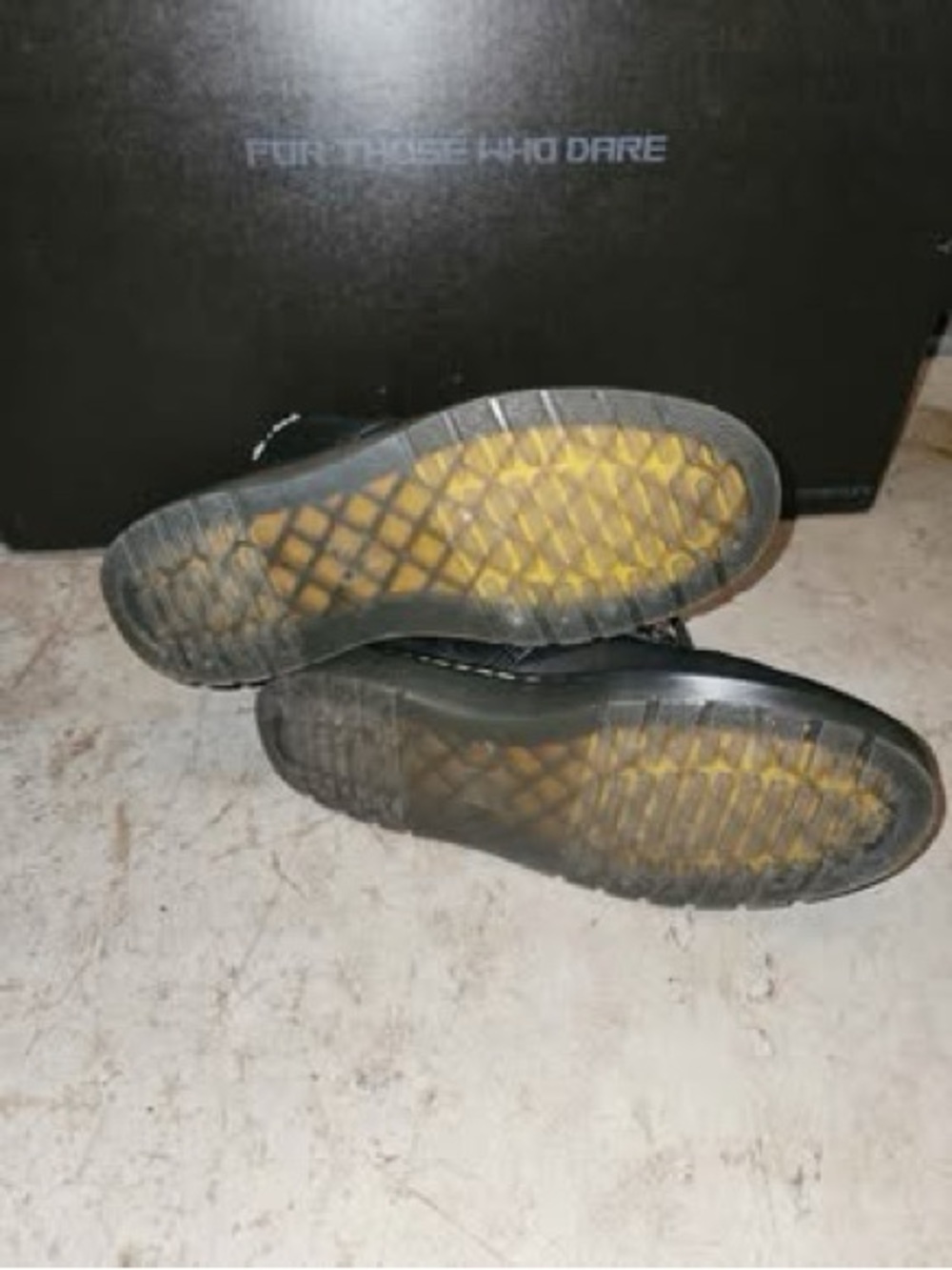 Dr. Martens Black Leather Lace-Up Boots with Shearling Collar - Picture 2 of 4